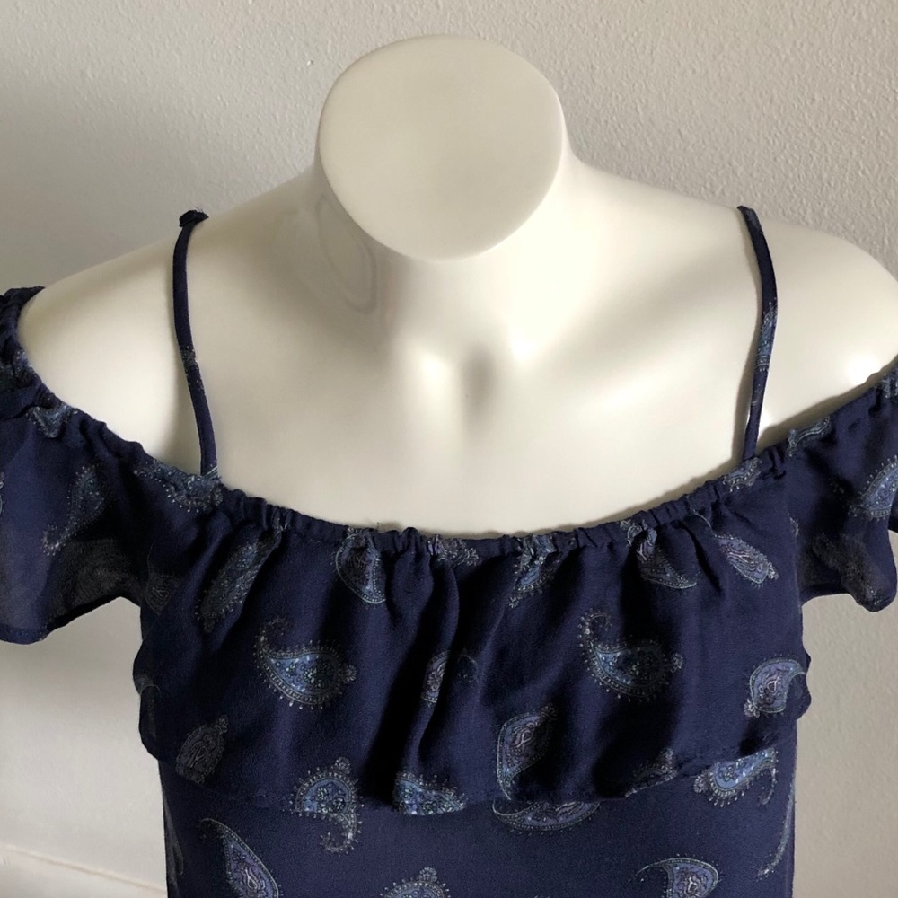 NWT American Eagle Navy Off-Shoulder Tank Top - Picture 4 of 13